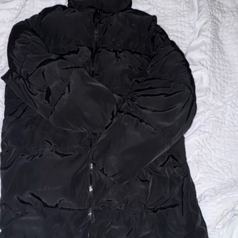 Women's Black Puffer Jacket Long